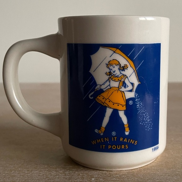 ***SOLD***Vintage Morton Salt 1956 Logo Girl When It Rains It Pours Mug Japan - Picture 2 of 8